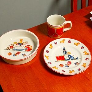 collectible Tiffany & Co. Children's ceramic mealtime set *vintage